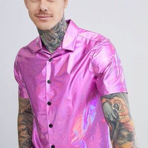 ASOS Iridescent Pink Shirt